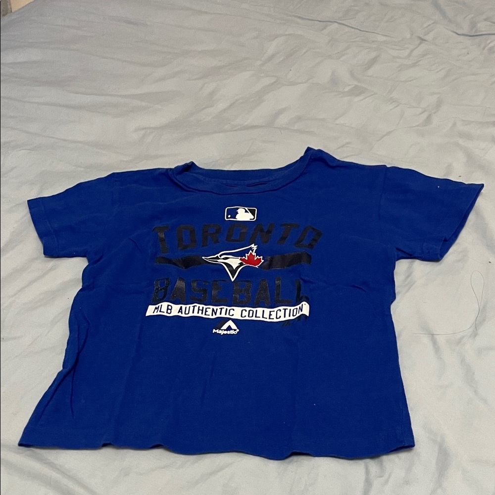 Majestic Blue Toronto Baseball Tee for Kids